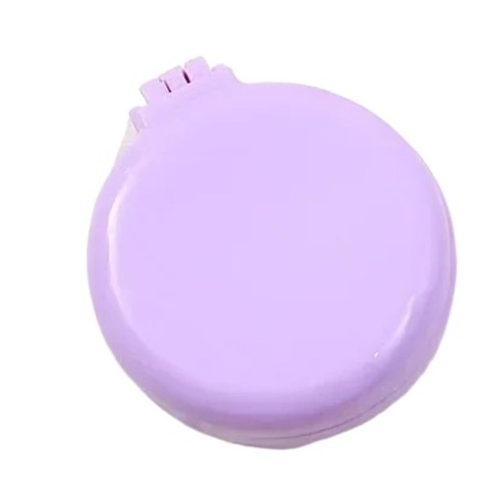 Wall Mounted Vanity Mirror with Lights, Foldable Design, Clear Reflection, Pink Compact Size