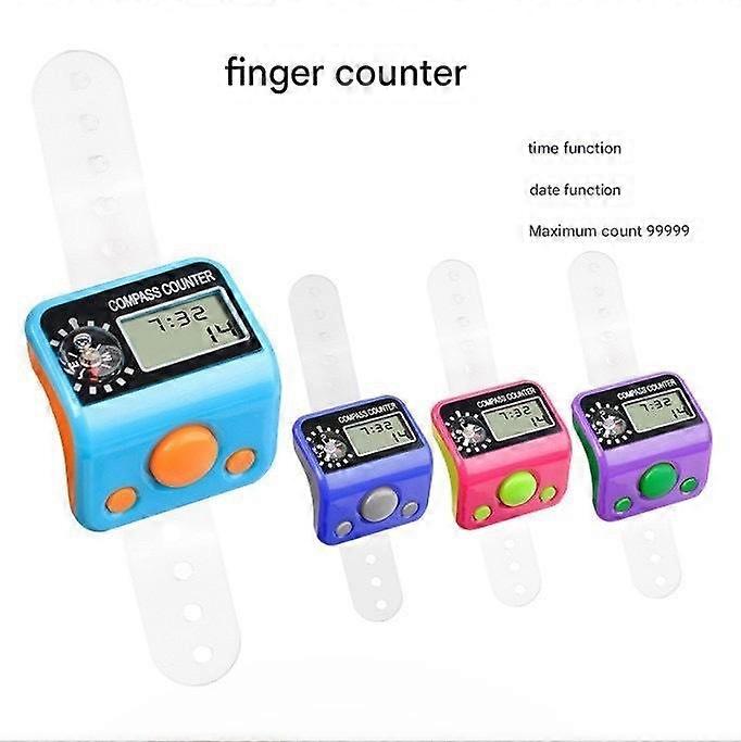 Finger Counter with Compass and Timer, With Time, Portable