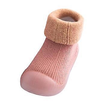 Hausschuhe für Kleinkinder, Jungen und Mädchen, weiche Stricksocken mit Gummisohle, warme Babyhausschuhe, Größe 3-4 (160), geeignet für Kleinkinder