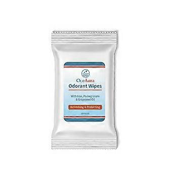 Lenços Umedecidos Desodorizantes OceAura: Limpeza suave com fragrância elegante, desodorizante, refrescante, hidratante, portátil, independente e higiênico.