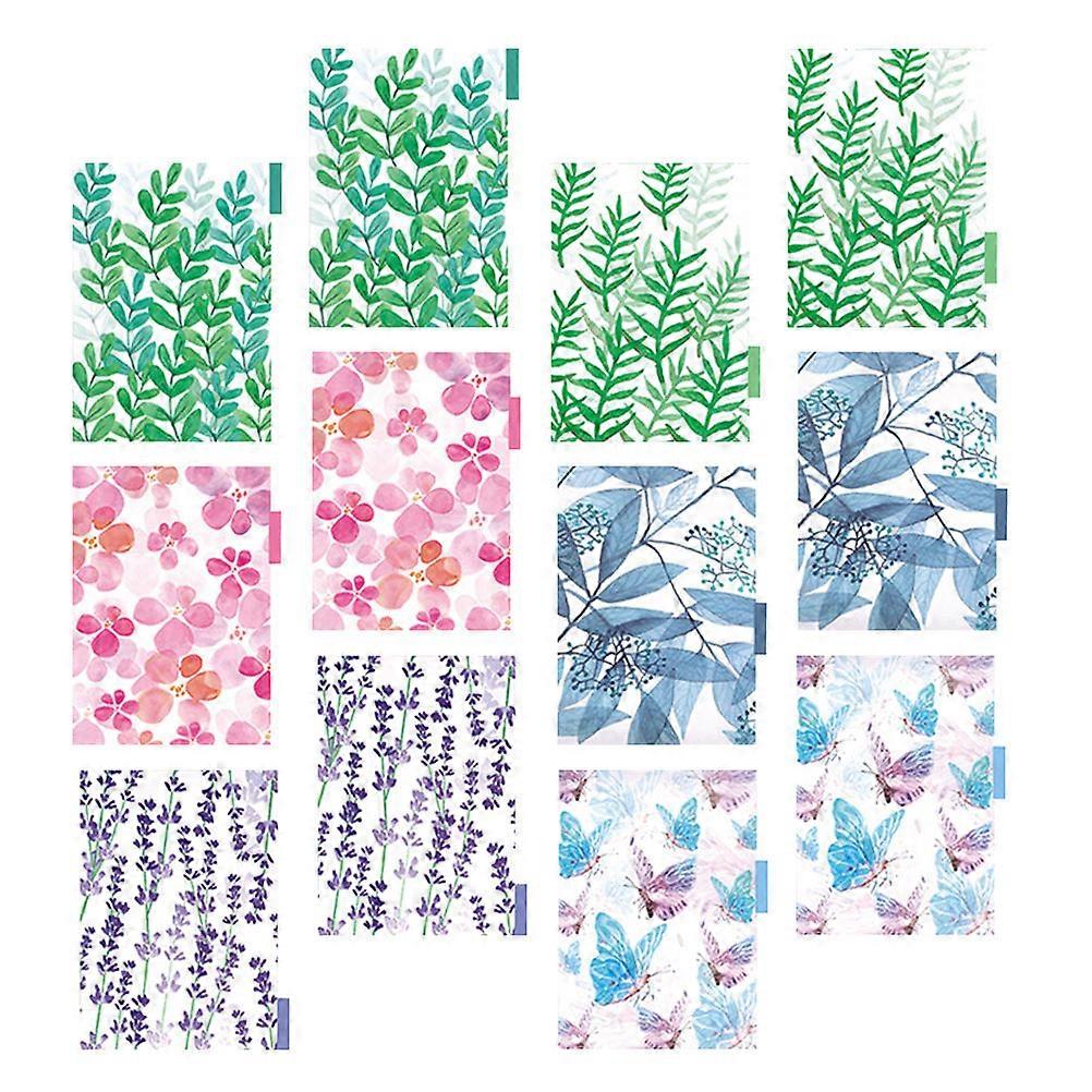 Notebook Dividers Plastic Binder Inserts for School 12Pcs Multi Color Sheets