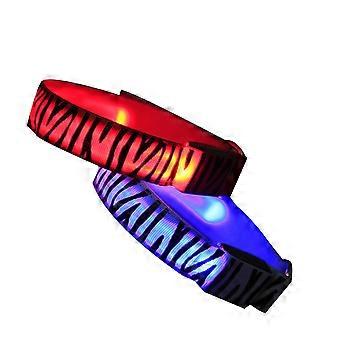 Outdoor Slap Bracelets Zebra Grain for Safety 2Pcs LED Glowing Wristbands