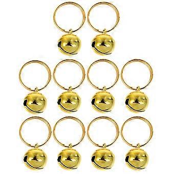 Golden Bell Accessory Cat Dog Collar Bell Pendant for Decoration 10Pcs