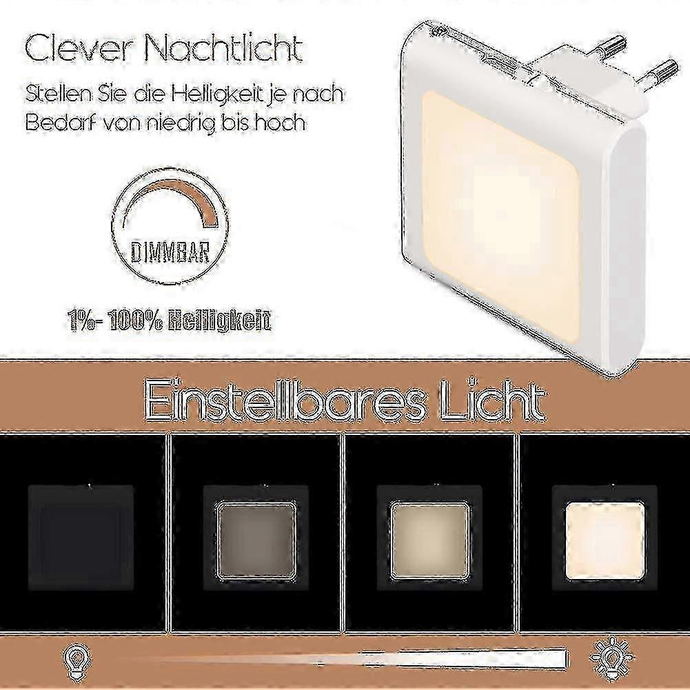 Night Light Socket With Twilight Sensor 2 Brightness Infinitely Adjustable Directional Lights Warm White