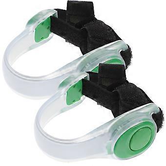 2Pcs LED Luminous Arm Bands Ideal For Night Activities Running Jogging Cycling With High Visibility In Dark Green Color
