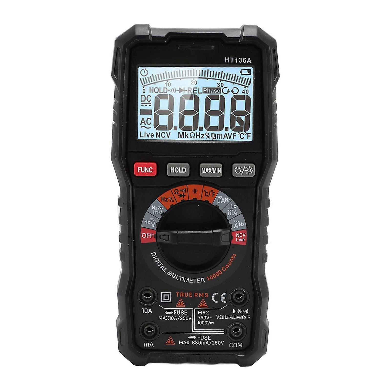 Digital Multimeter 6000 Counts Voltage Current Resistance Capacitance Frequency Tester