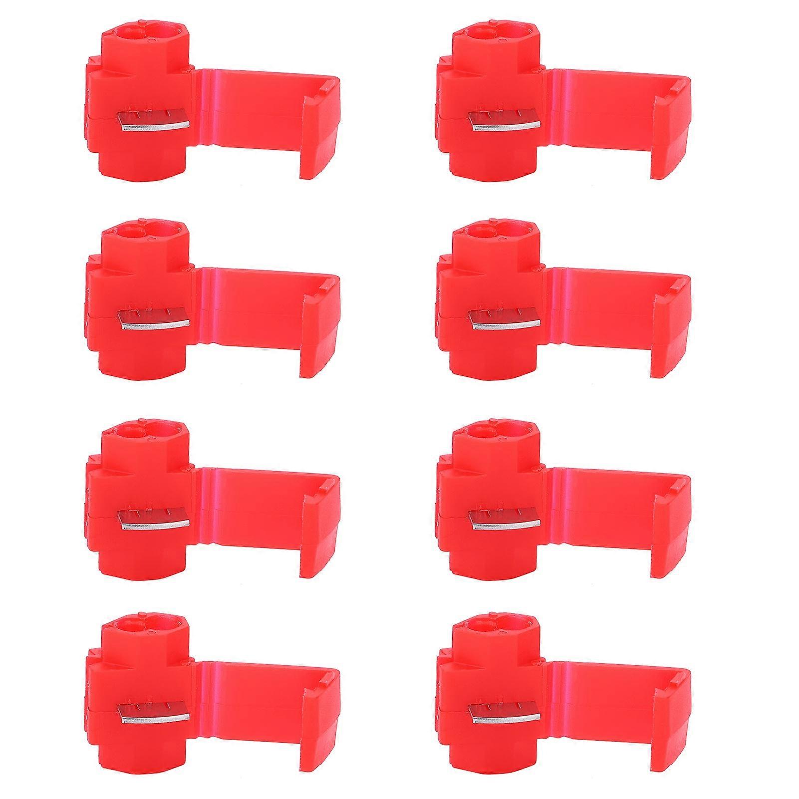 210Pcs Lock Wire Connectors Quick Splice Electrical Cable Snap Crimp Terminal BlocksRed