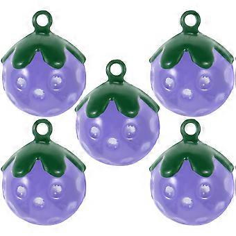 Glöckchen-Anhänger aus Kupfer zum Klingen, 5-teiliges Halsband-Accessoire