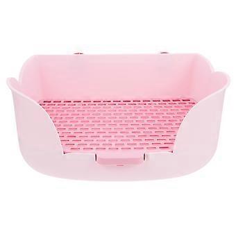Kaninkattlåda för toalettträning i rosa ABS-material