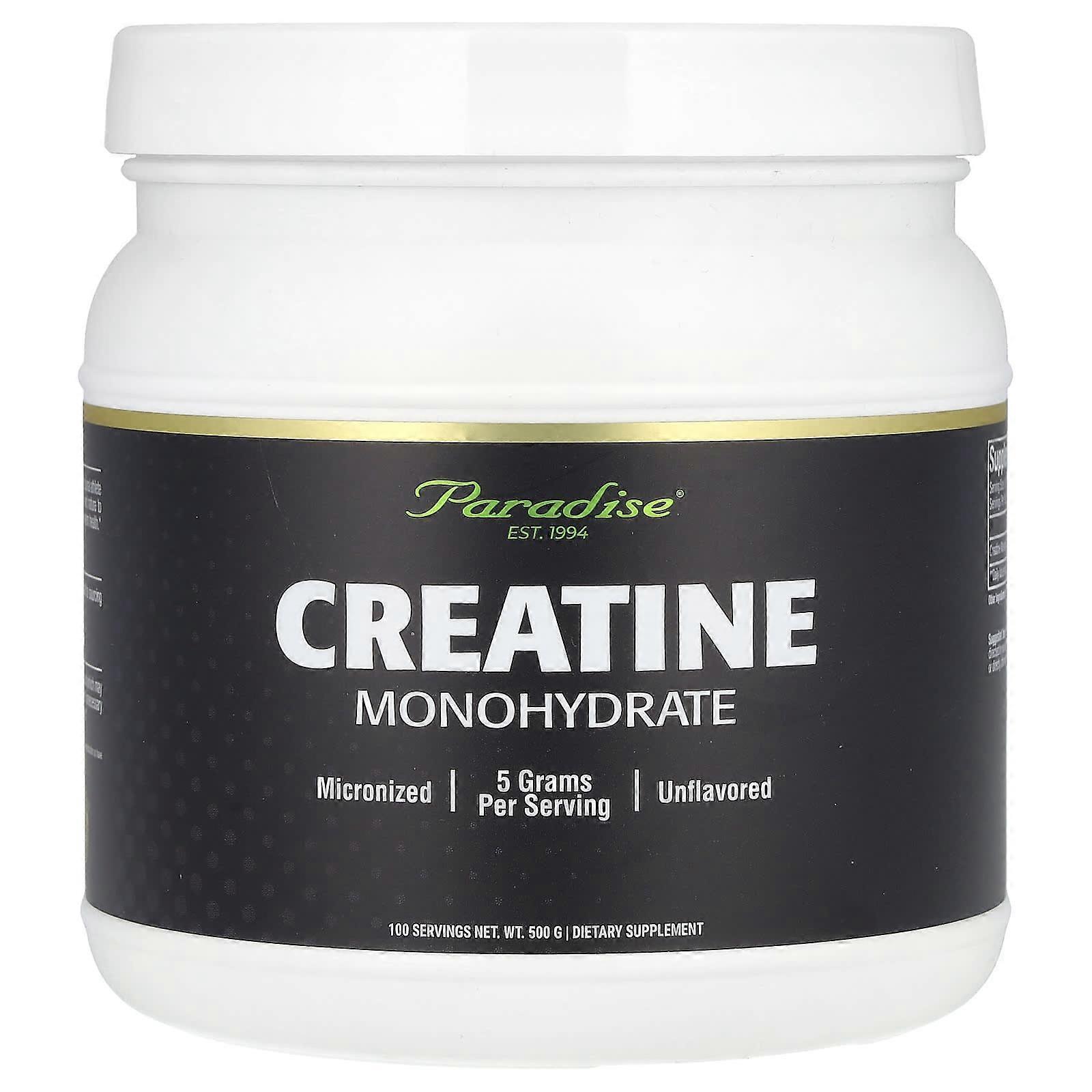Paradise Herbs, Creatine Monohydrate, Unflavored, 500 g