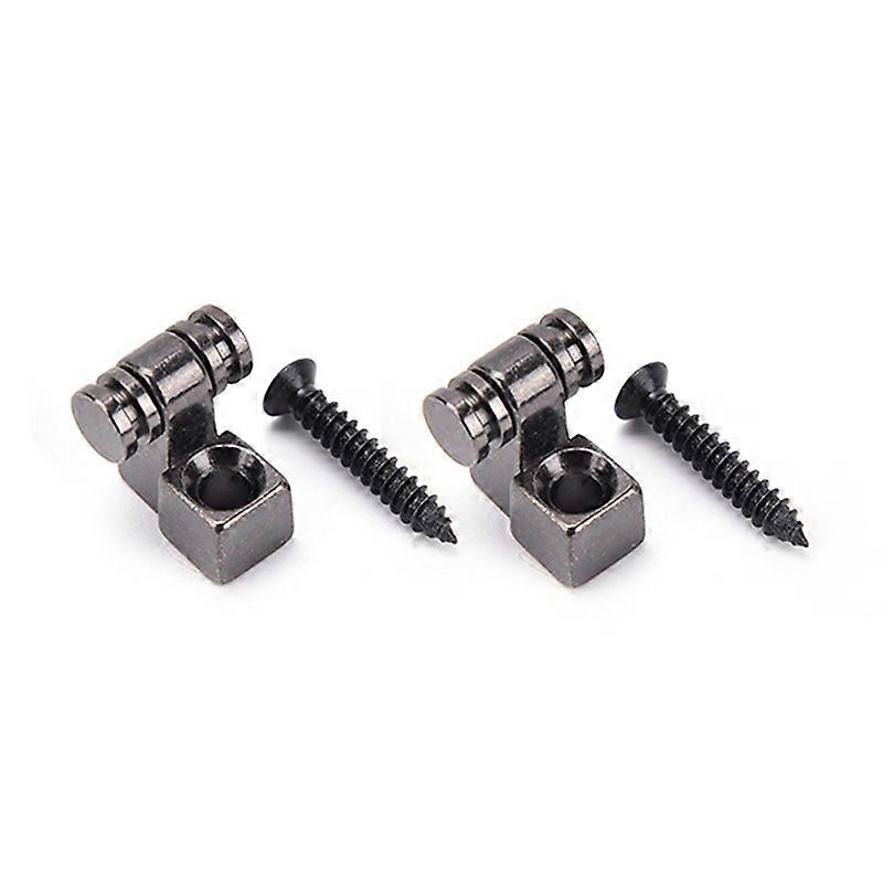 2Pcs Roller String Retainers Mounting Tree Guide compatible with Electric Guitar silver