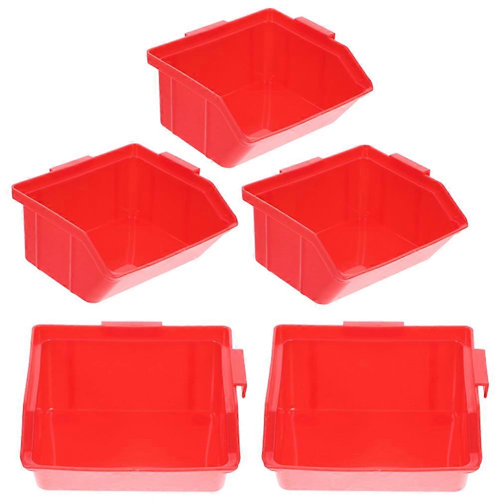 5Pcs Warehouse Storage Racks Components Storage Bins Stackable Parts Storage Bins