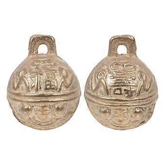 2Pcs Sinos Portáteis para Animais de Estimação Sinos para Cães Sinos de Cobre Sinos Decorativos para Animais de Estimação (Cobreado)