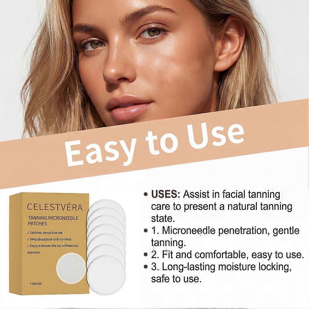 Lot de 7 patchs autobronzants pour le corps, bronzage naturel sans soleil