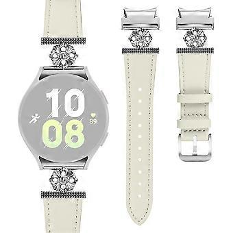 Voor Samsung Galaxy Watch7 44 mm / 40 mm horlogeband Echte koelederen band met naadloze connector