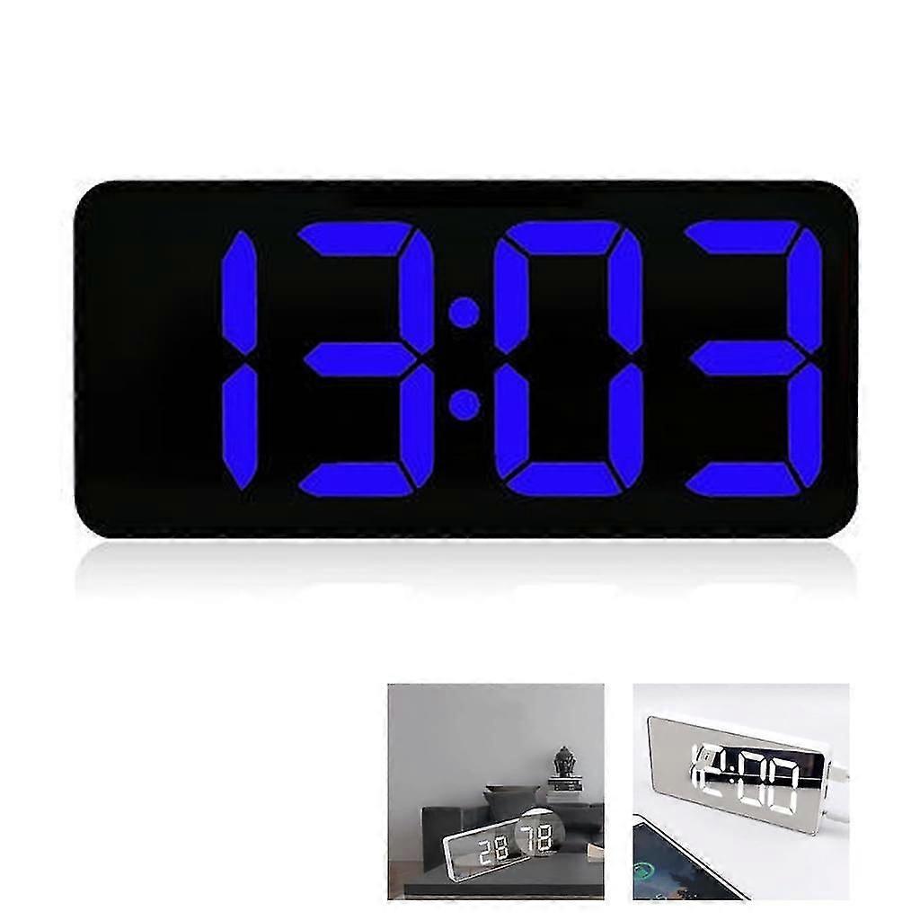 A Digital Alarm Clock With Large Led Temperature Display, Table Clock
