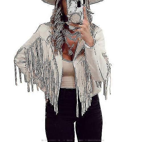 Women's Solid Color Fringe Jacket