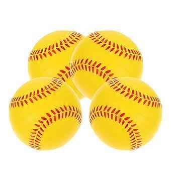 4pcs PU Sponge Training Ball Training Softballs Teenager Players Training Balls