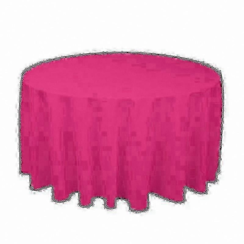 Solid Color Wedding Round Tablecloth Durable Polyester Table Cover