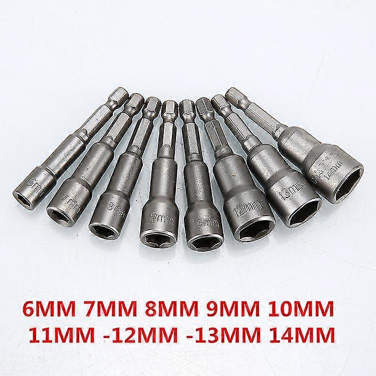 9Pcs Hex Socket Set 6-15mm, Drill Bit Set，6mm