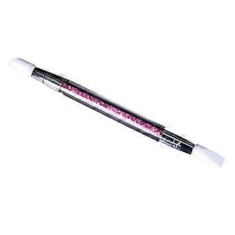 Silicone Head Nail Pen for Nail Art Carving Pink
