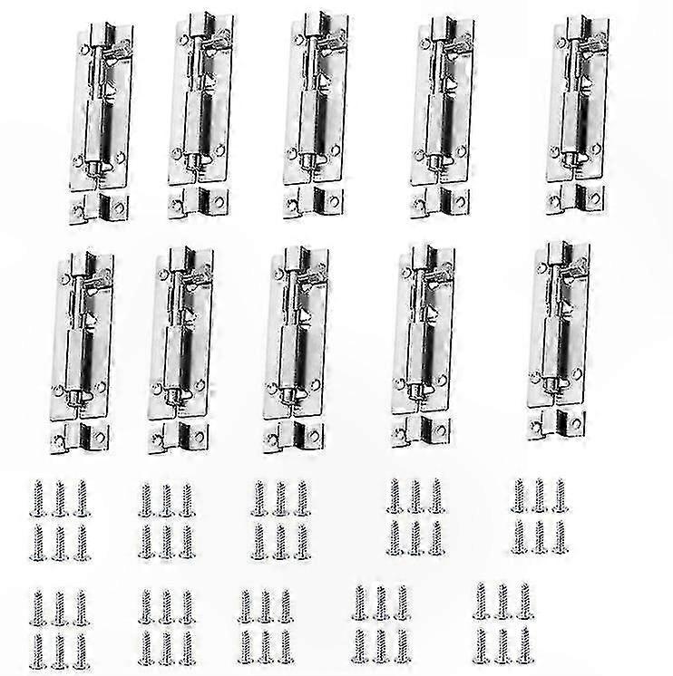 Single Slide Bolts, 73mm, 10 Pack