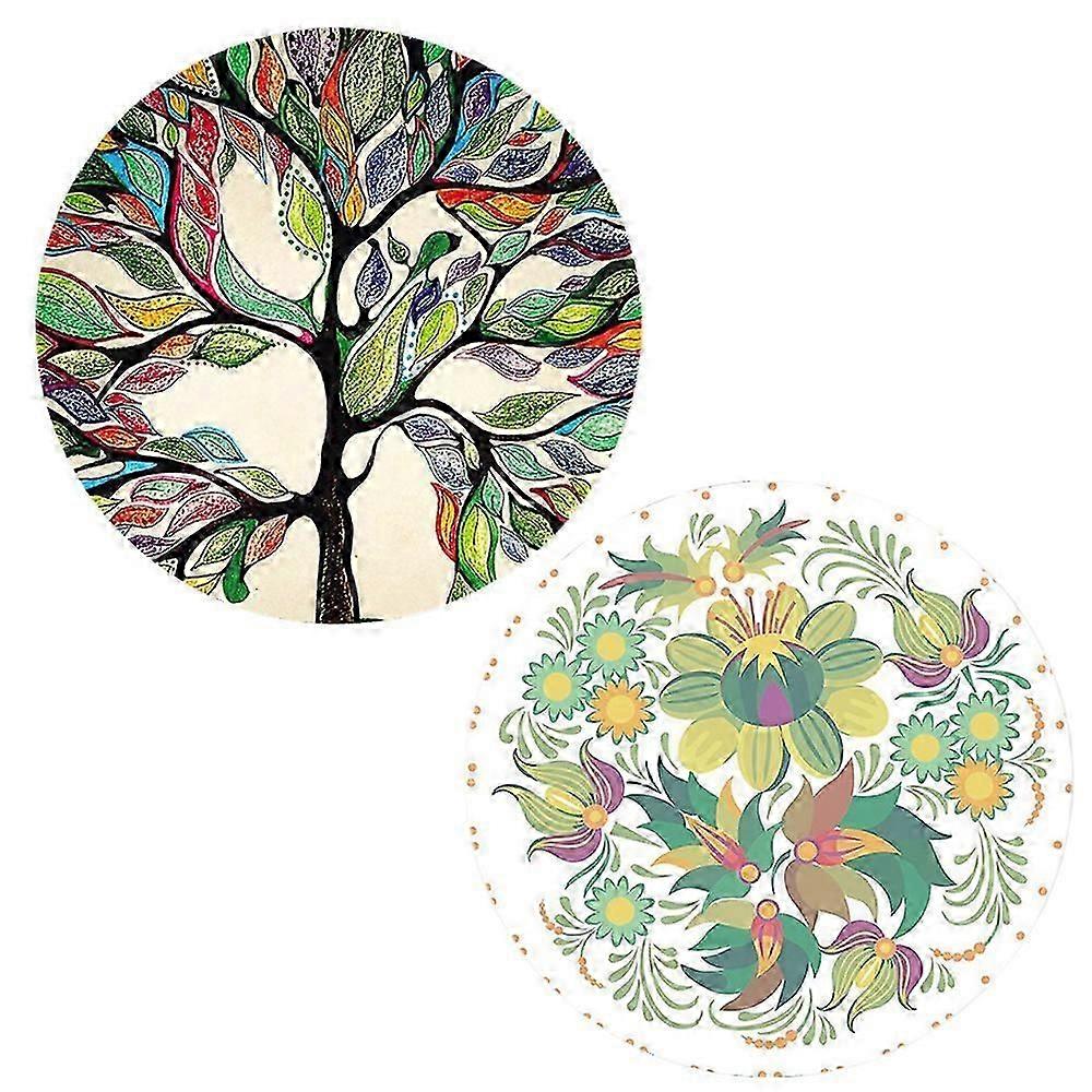 Circular Table Mat with Non-Slip Base, Durable Waterproof Dining Decor