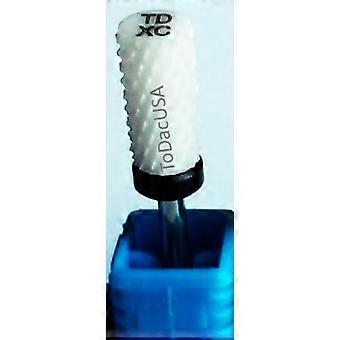 Ceramic Nail Drill Bit 3/32 Barrel Small Head White for Precise Low Heat Manicure Pedicure