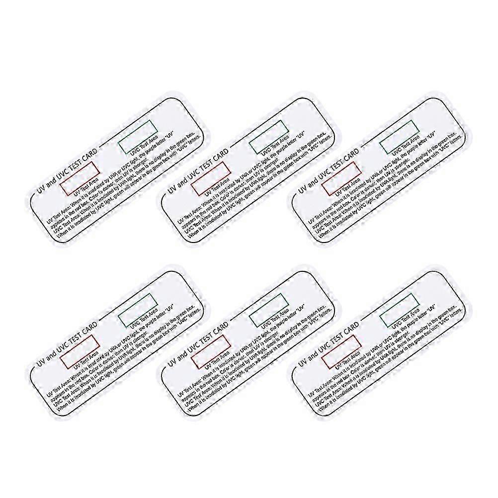 UV Indicator Test Cards 6Pcs for Laboratory Use Multi Colored Testing Tools Durable Design