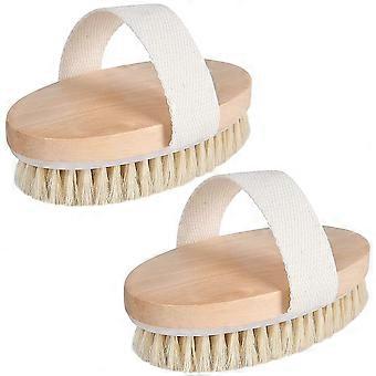 Dry Brushing, Body Brush, Shower Brush, Natural Bristle Shower Brush, Dry Massage Brush to Improve Blood Circulation, Original Wood ColorSuperma