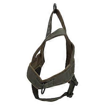 Dog Harness Nylon Adjustable Chest Belt Soft Easy Control Pet Vest for Daily Dog Walking Training OD Green M