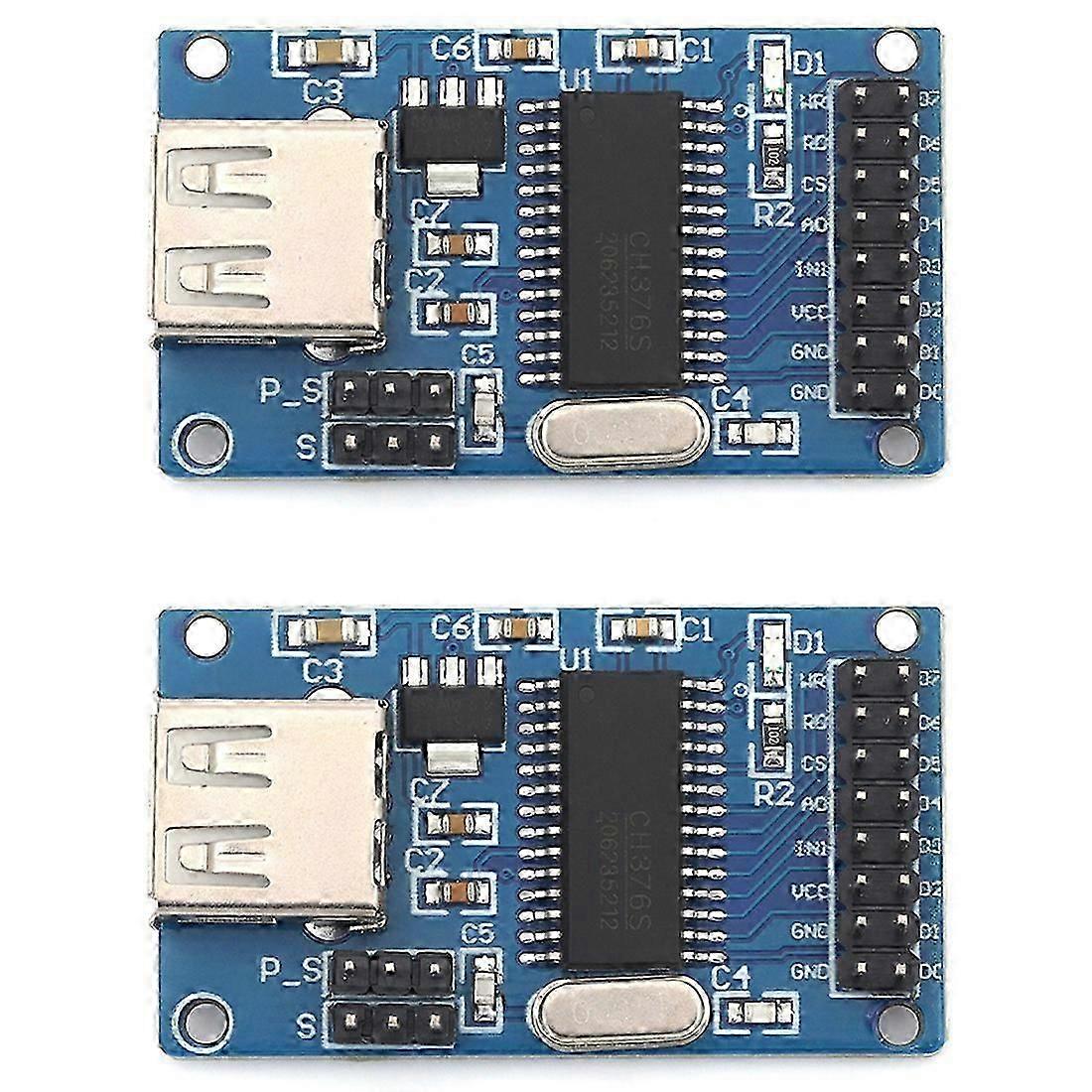 2pcs CH376S USB Module USB Disk Read/Write Module USB Main Interface Module USB Flash Drive Module Host Interface Module