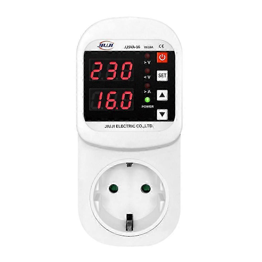 Automatic Voltage and Current Protector Socket LED Display Multifunctional Refrigerator Protecting Socket with Automatic Reset Function