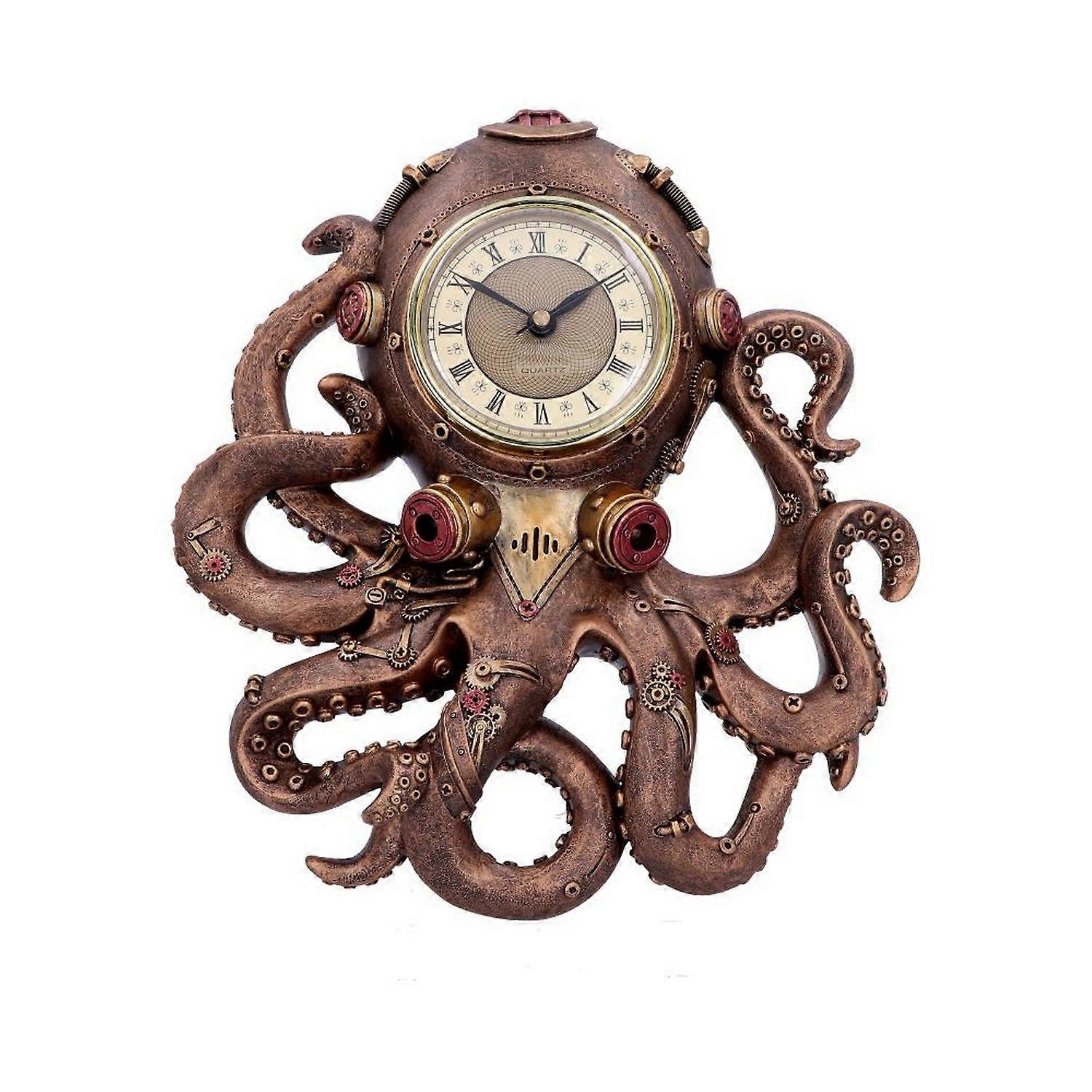 Animals & Nature Octoclock Steampunk Octopus Squid Wall Clock | Clocks - Resin