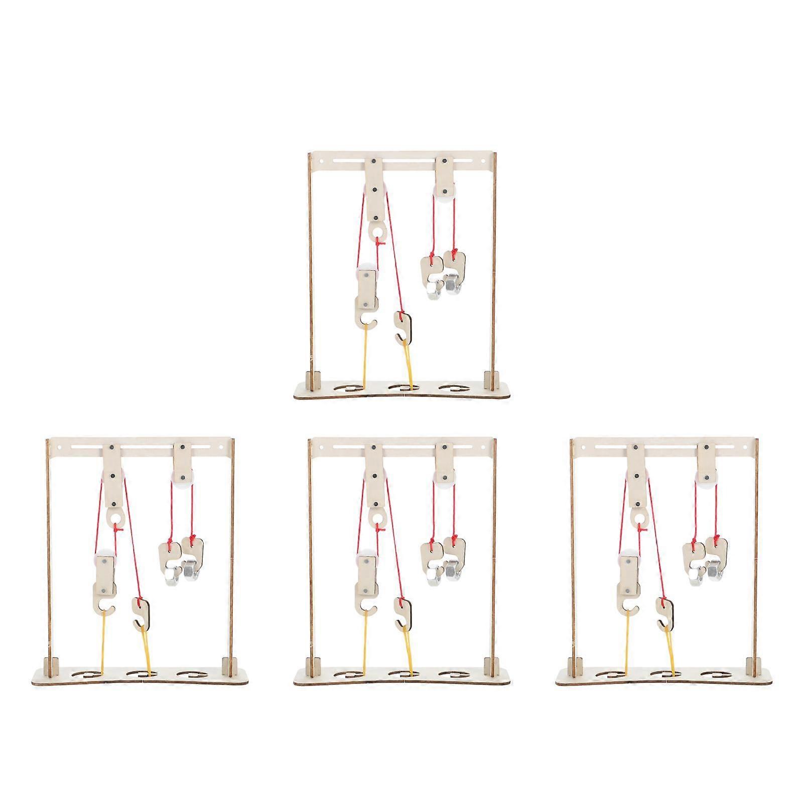 Physics Teaching Tool Pulley Model Kit for Mechanics 4Sets DIY Kit