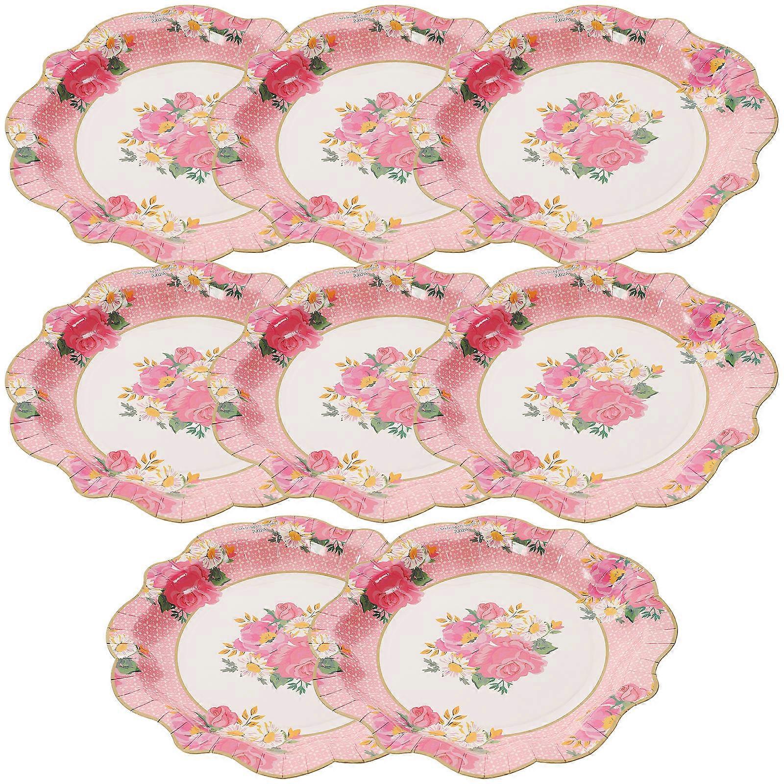 Vintage Printed Flower Pattern Paper for Storage 8Pcs