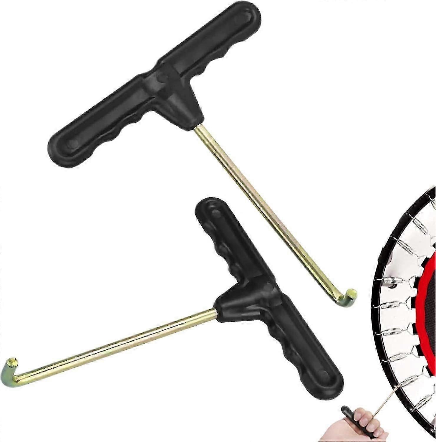 2Pcs Trampoline Spring Pull Tools Trampoline Tool T-Hook Trampoline Spring Puller for Jumping Tent Trampoline Spring Pull