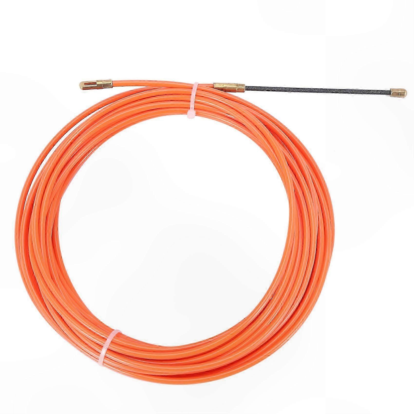 10m Orange Nylon Cable Push Pull Tool for Electrical Wiring and Plumbing Tasks