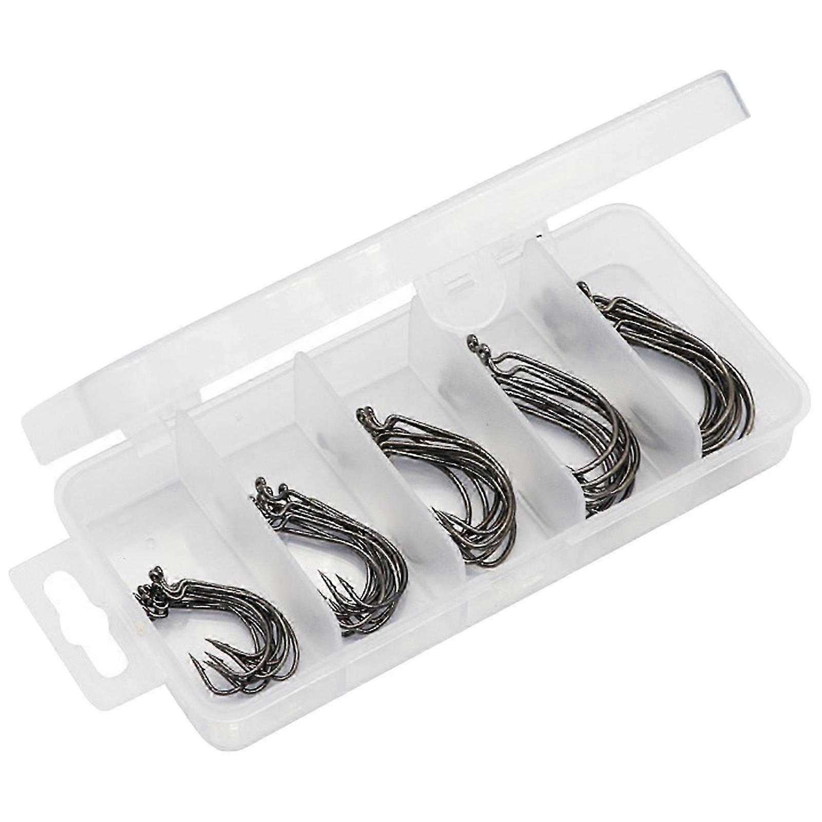 51 Pcs Weedless Crankbait Hook Kit