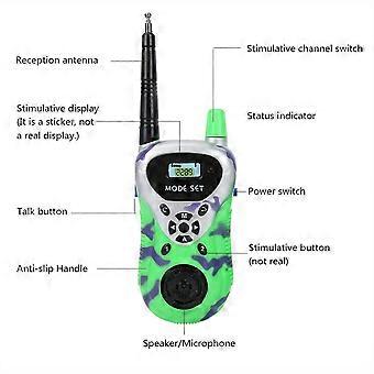 Kinder-Walkie-Talkies mit großer Reichweite, 2 Stück, klarer Klang, Outdoor-Abenteuer-Spielzeug, Geschenk für Camping und Wandern, Grün