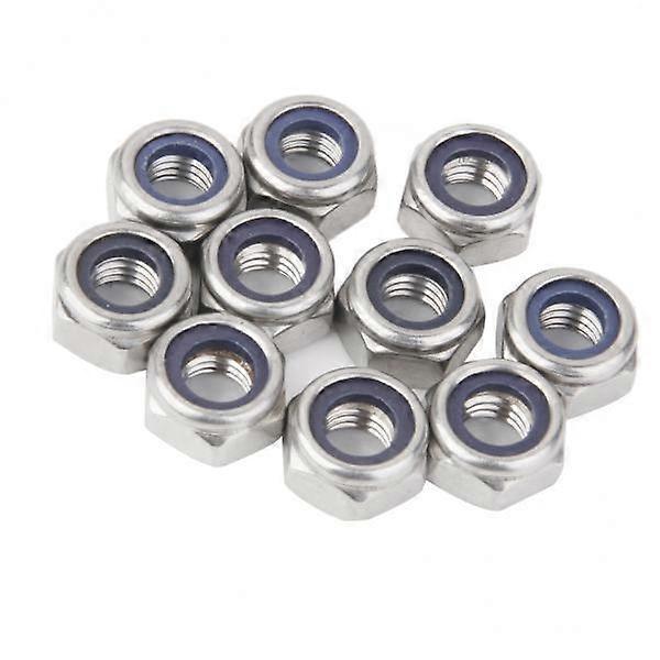 2x 10x M10 Stainless Steel Self-Locking Nylon Insert Locknuts F/Bolts