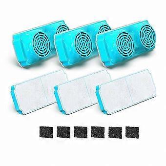 Exact Fit Replacement Filters for 108oz/3.2L Wireless Stainless Steel Cat Water Fountain, 6 Count
