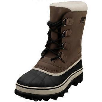 SOREL Caribou Waterproof Mens Ankle Boots in Brown Black