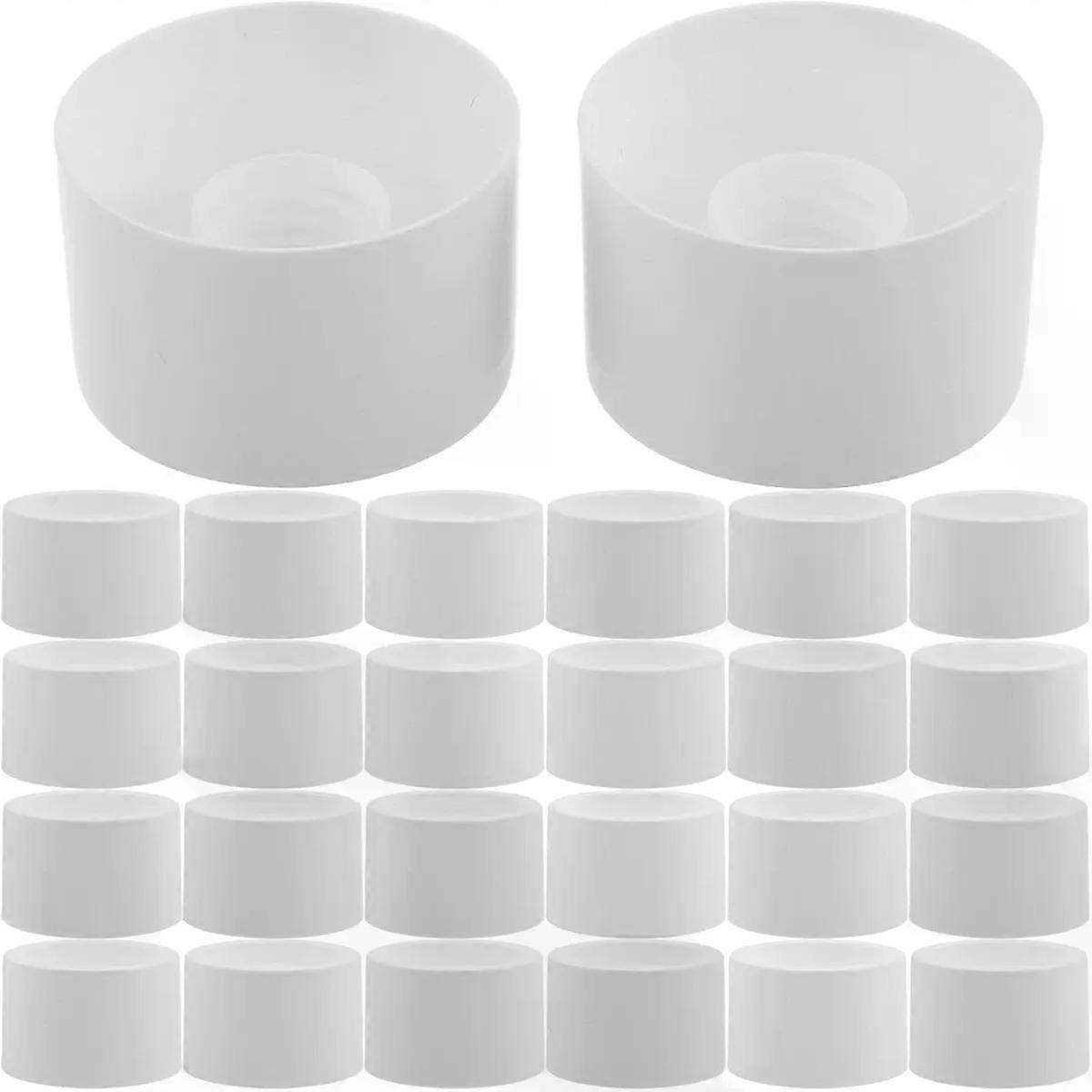 100pcs Toothpaste Topper Cap for Home Use, Leak Proof Plastic White
