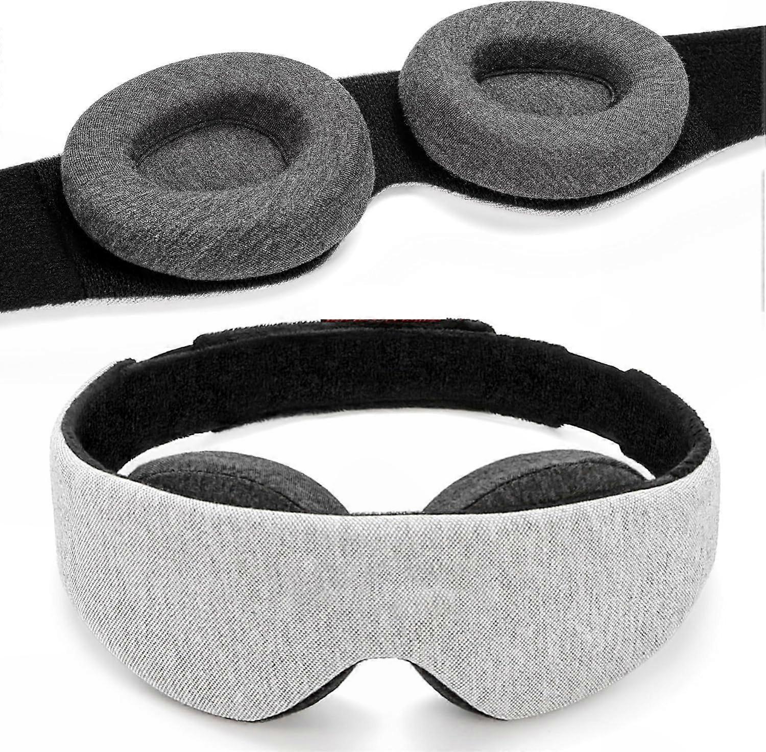 100% Light Blocking 3D Eye Mask with Zero Eye Pressure, Comfortable Design, and Adjustable Strap