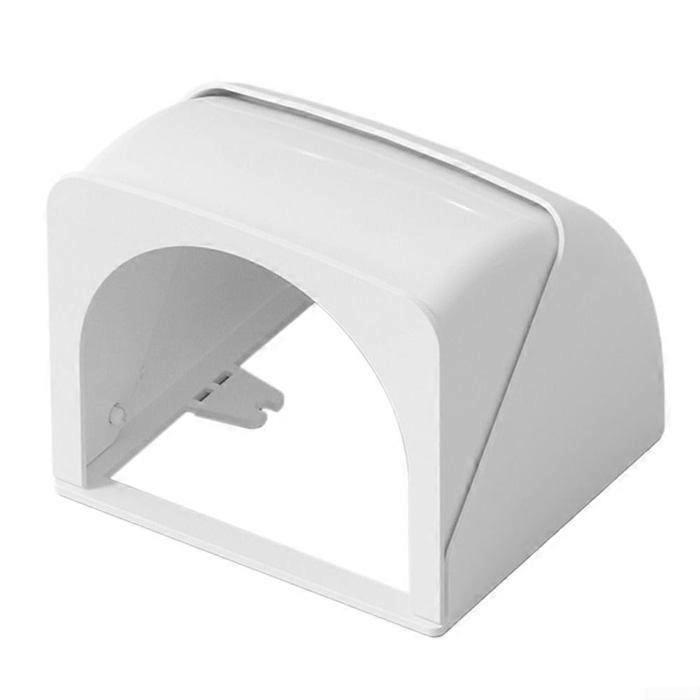 Waterproof protective casing for outdoor plastic electrical outlet, white