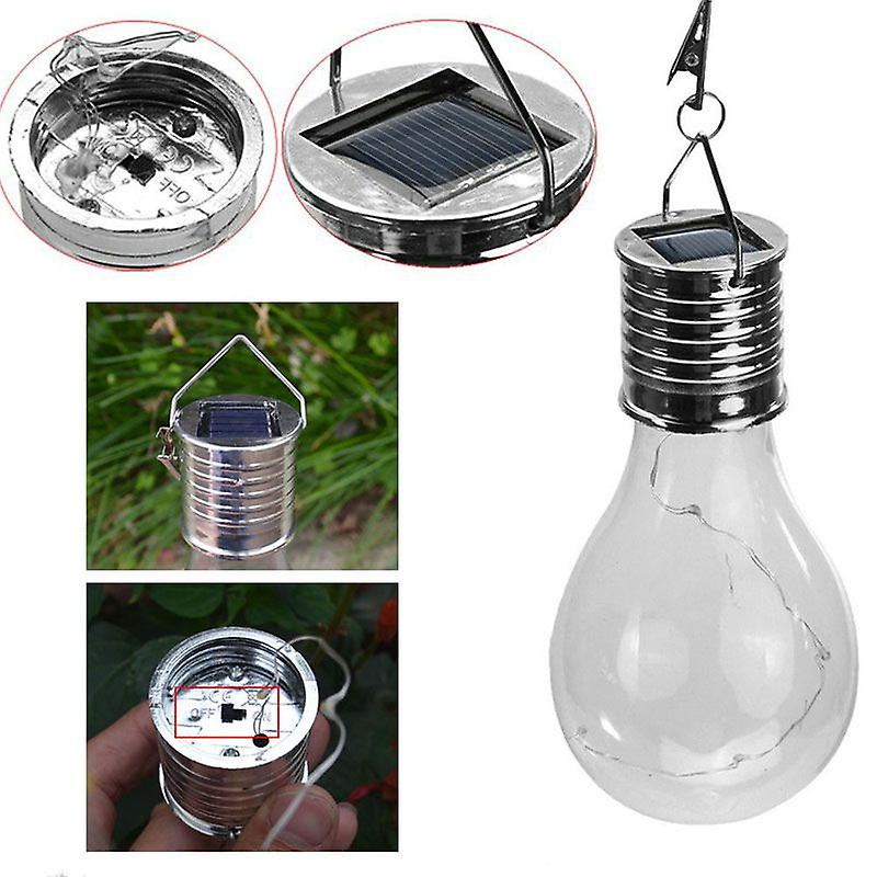 Waterproof Led Solar Panels For Outdoor Garden Camping Hanging Night Light Lamp Bulb
