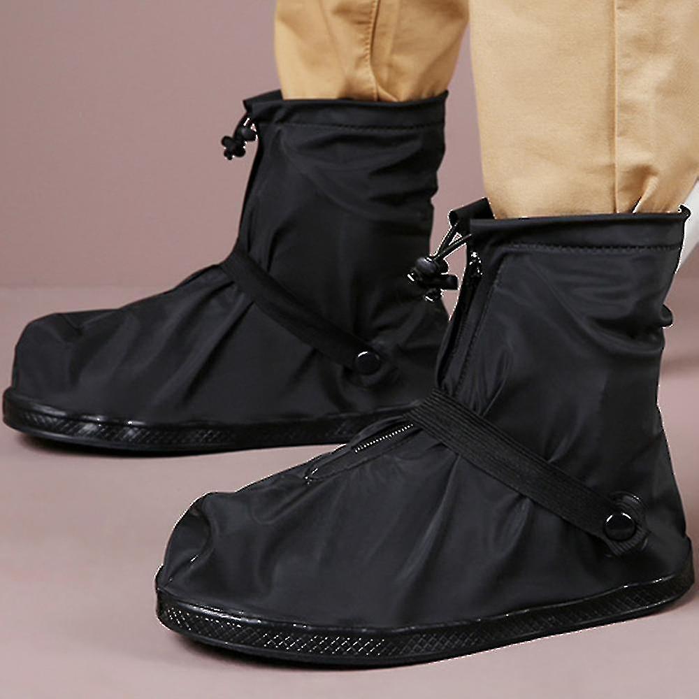 Waterproof Shoe Cover Rain Boot Galoshes With Zipper For Outdoor Sport