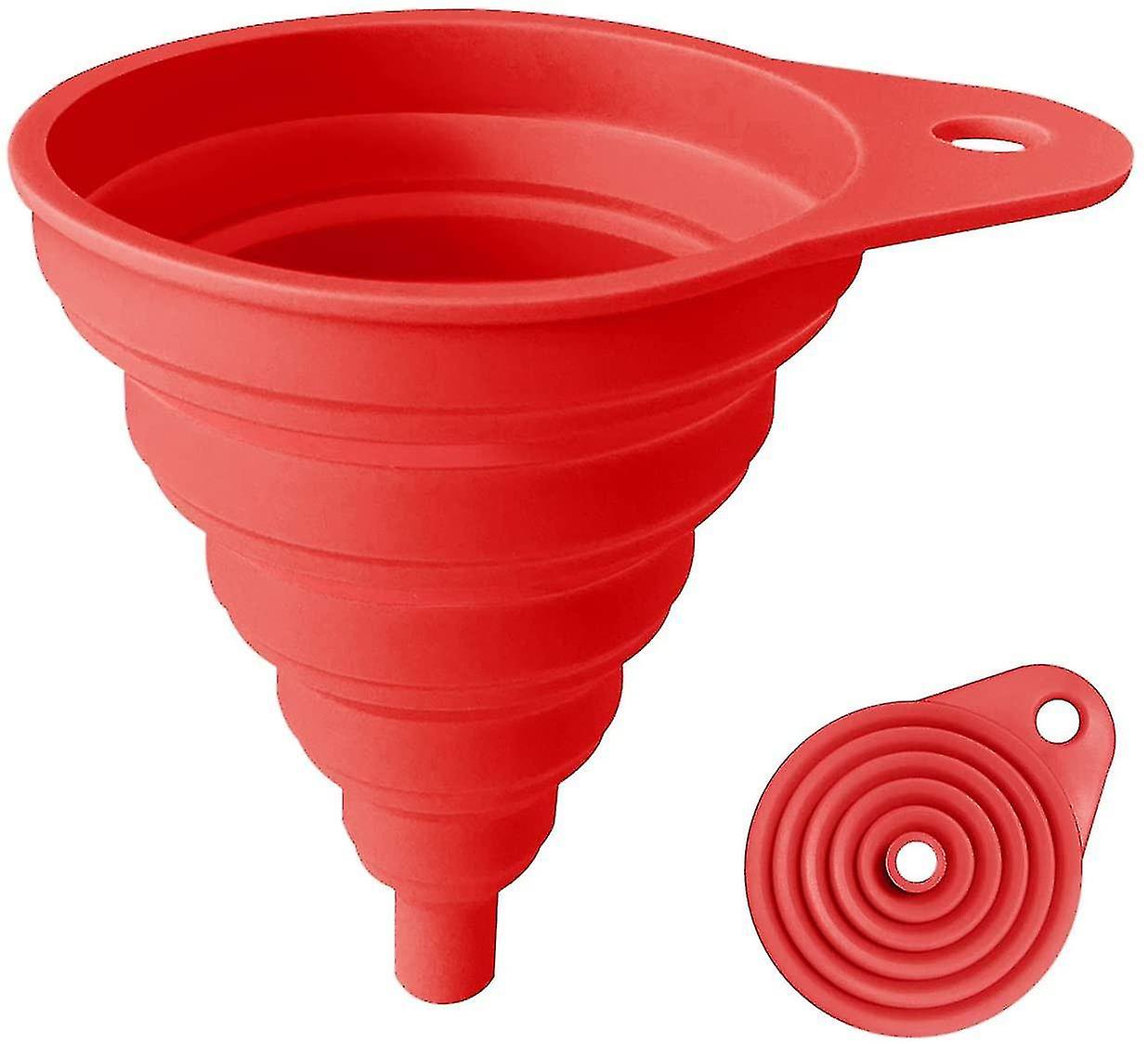 Silicone Collapsible Funnel , Kitchen Gadgets Foldable Funnel