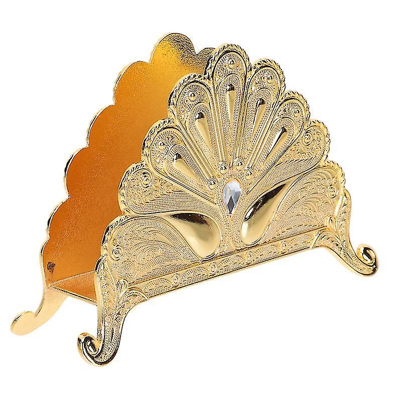 13.2X9.5cm Golden Paper Towels 1pc Creative Zinc Alloy Tissue Rack Napkin Rack Paper Napkin Holder